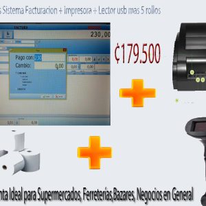 Combo POS Facturación 58mm (impresora + cajón Dynapos + lector USB)